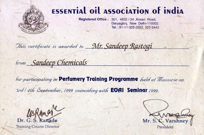 TRAINING EXPERTISE ESSENTIAL OIL ASSOCIATION OF INDIA